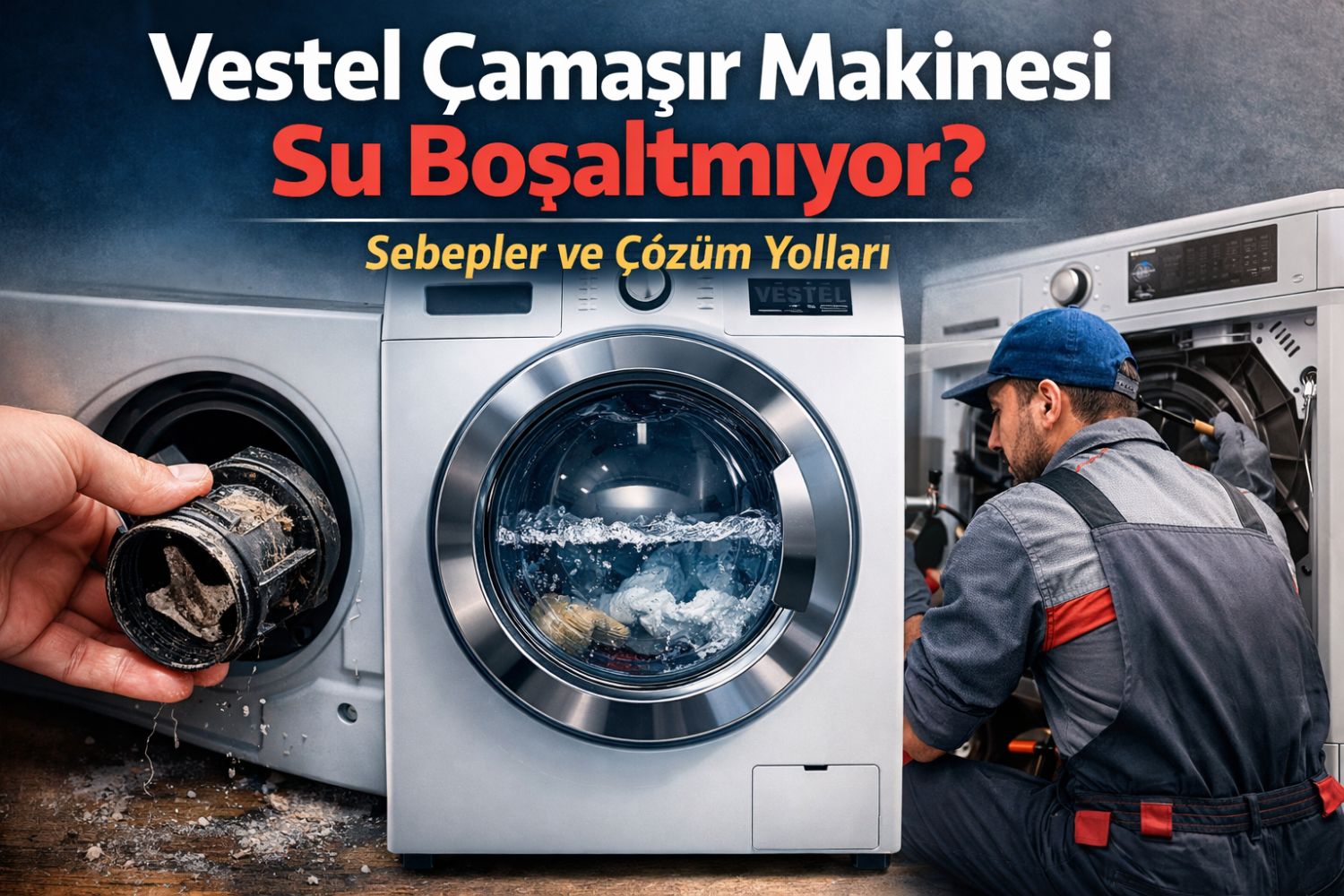 Vestel Çamaşır Makinesi Su Boşaltmıyor: Sebepleri ve Çözüm Yolları
